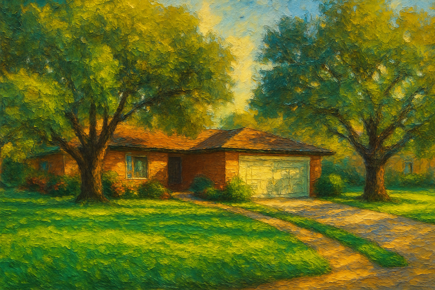 Oil painting of 103 Ivanhoe Ln, Brownwood, TX 76801