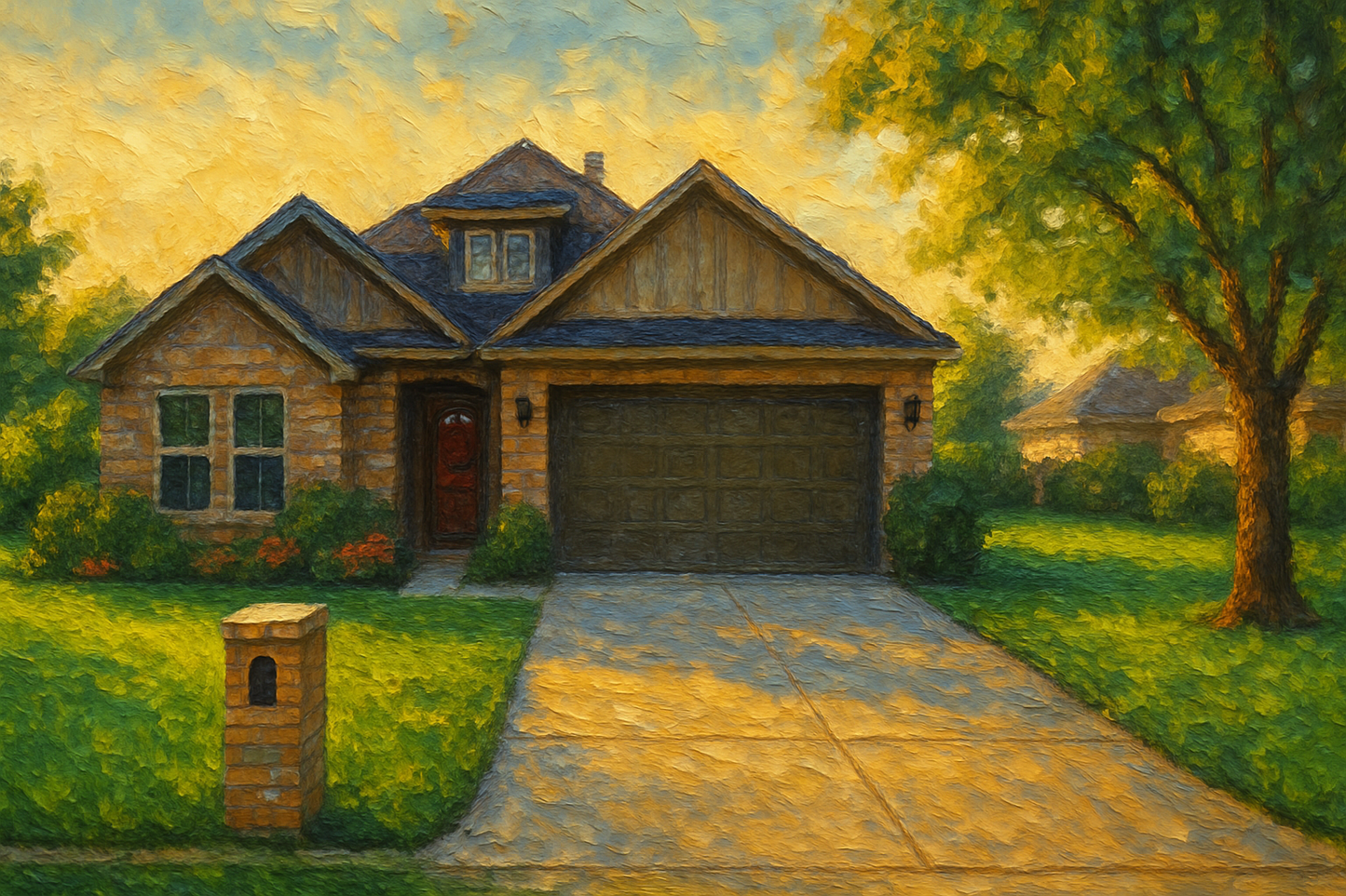 Oil painting of 1504 Southgate Dr, Brownwood, TX 76801