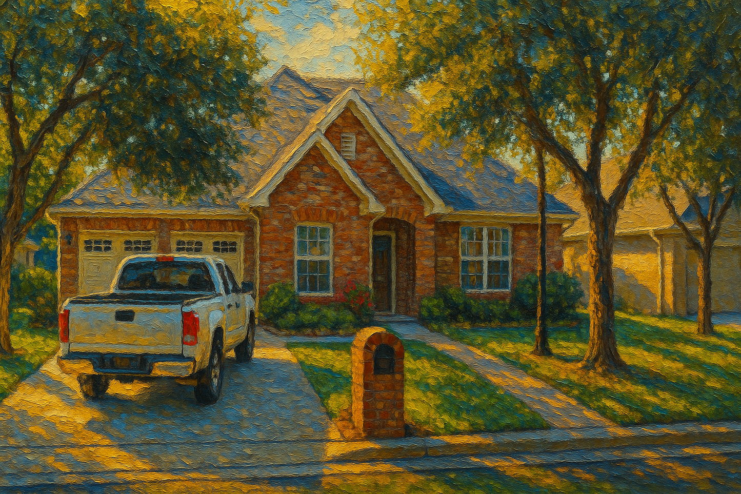 Oil painting of 1604 Southgate Dr, Brownwood, TX 76801