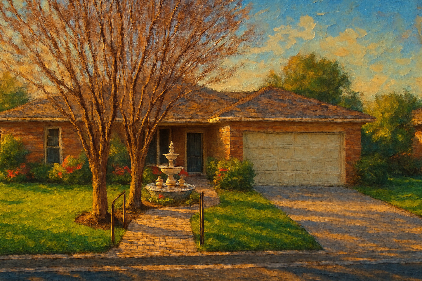 Oil painting of 1703 Woodridge Dr, Brownwood, TX 76801