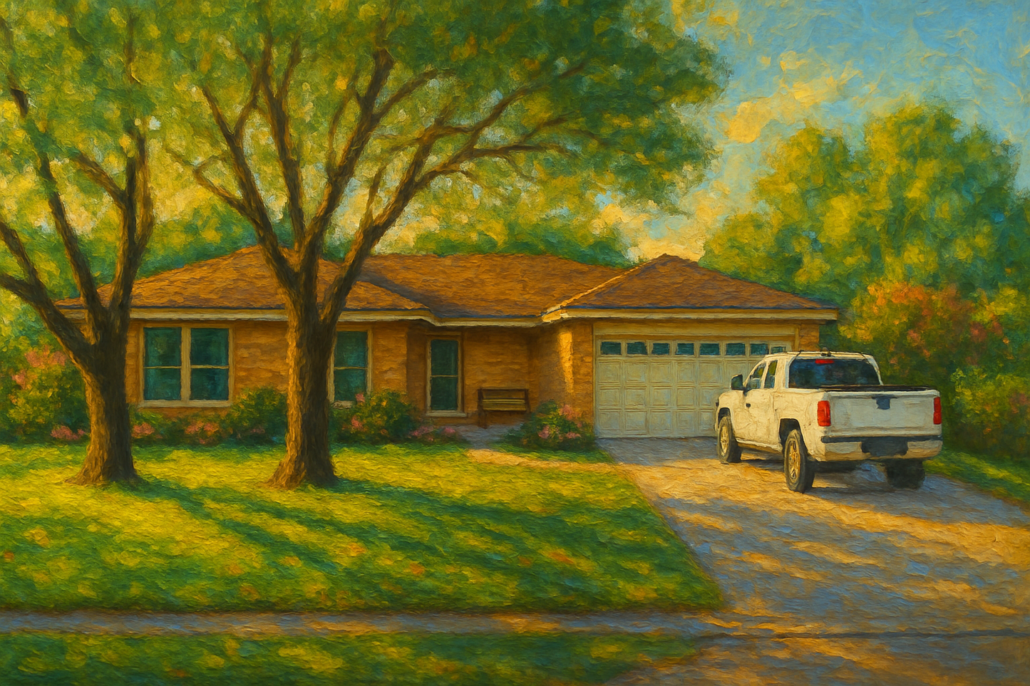 Oil painting of 1705 Delwood Dr, Brownwood, TX 76801