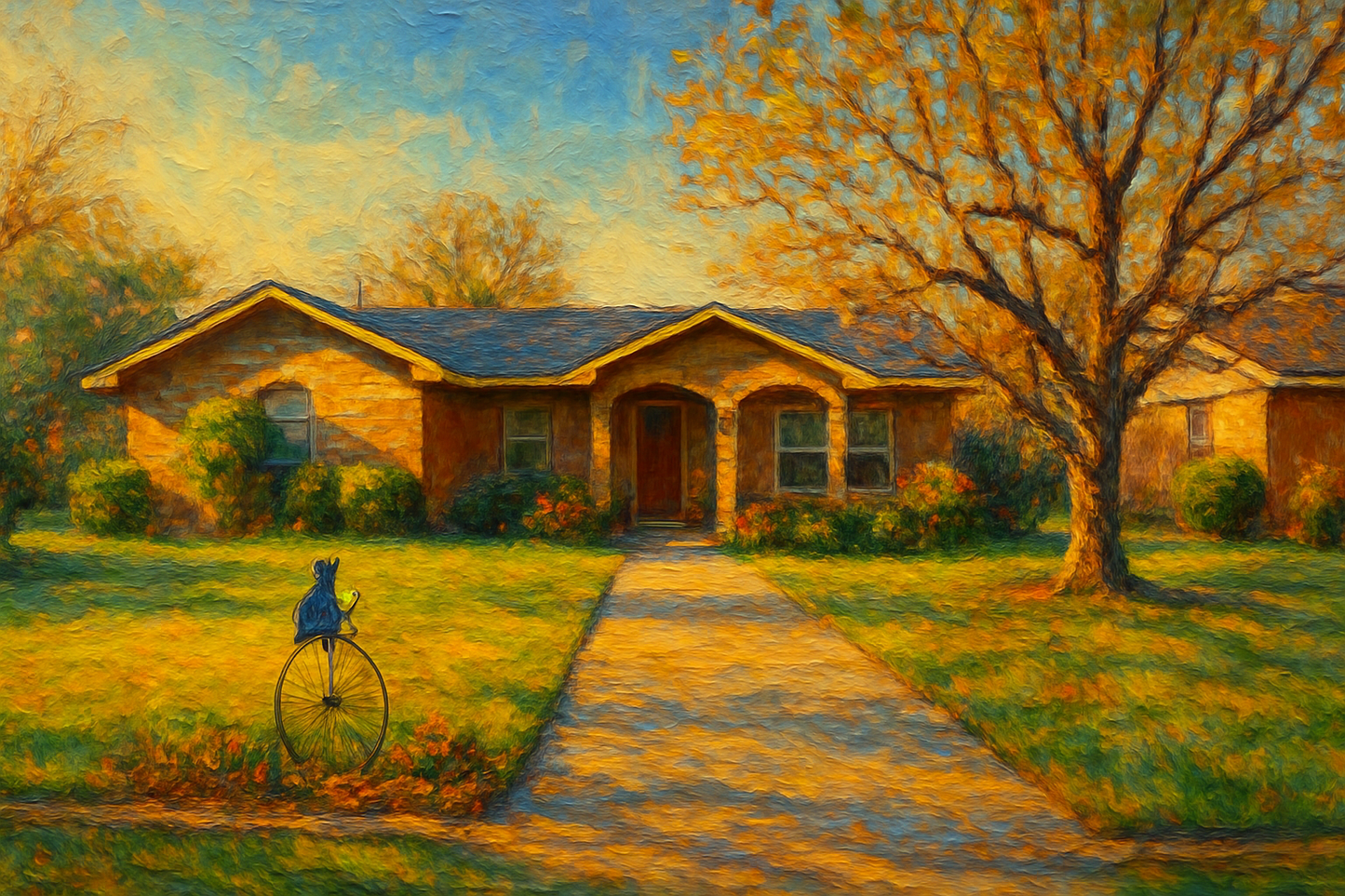 Oil painting of 1705 Woodridge Dr, Brownwood, TX 76801