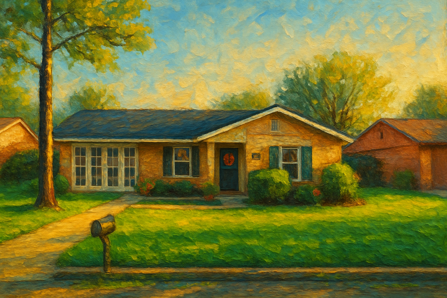 Oil painting of 1708 Southgate Dr, Brownwood, TX 76801
