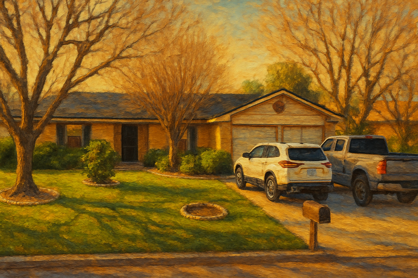 Oil painting of 1709 Woodridge Dr, Brownwood, TX 76801