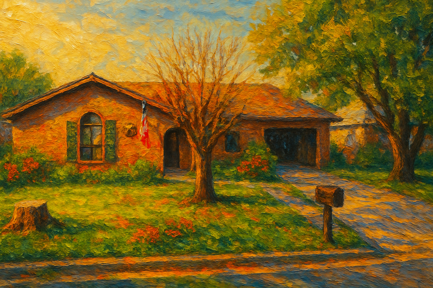 Oil painting of 1715 Woodridge Dr, Brownwood, TX 76801
