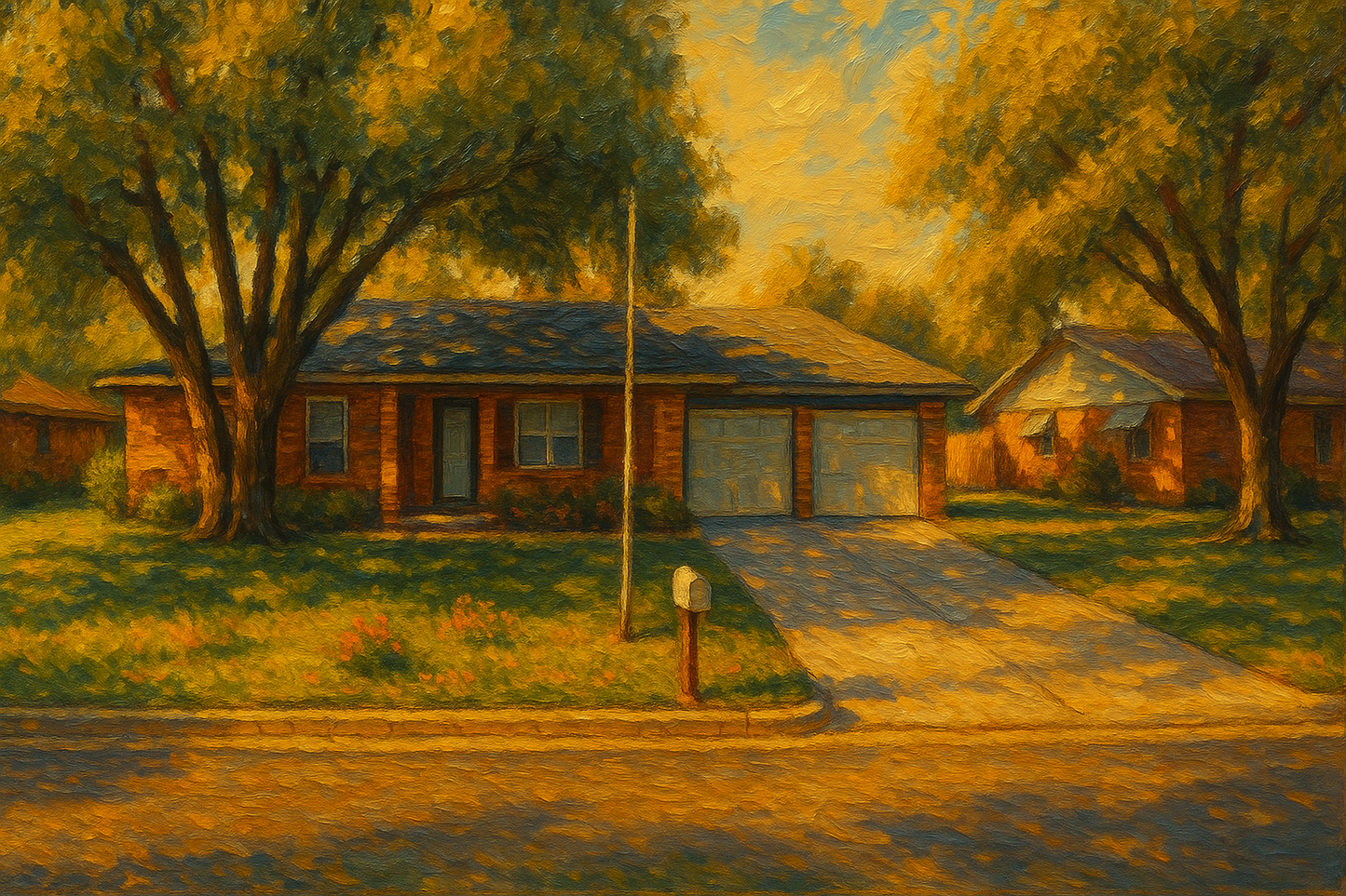 Oil painting of 1717 Southgate Dr, Brownwood, TX 76801