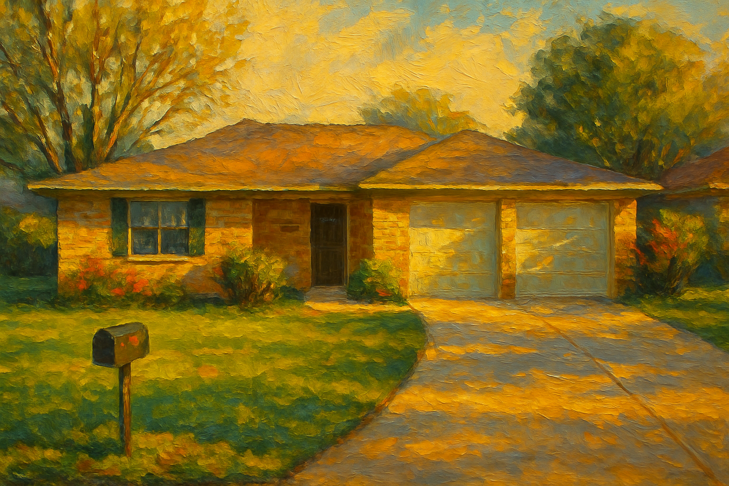 Oil painting of 1717 Woodridge Dr, Brownwood, TX 76801