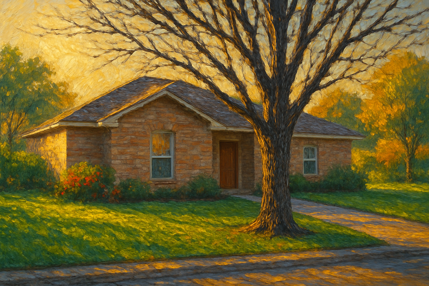 Oil painting of 1801 Stagecoach Rd, Brownwood, TX 76801
