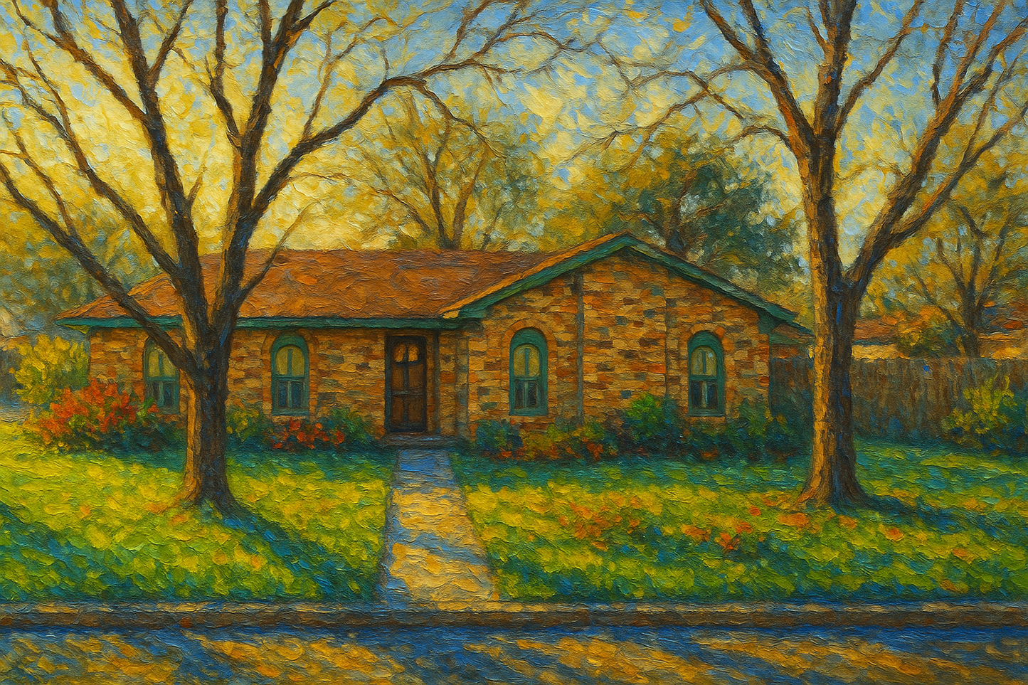 Oil painting of 1803 Stagecoach Rd, Brownwood, TX 76801