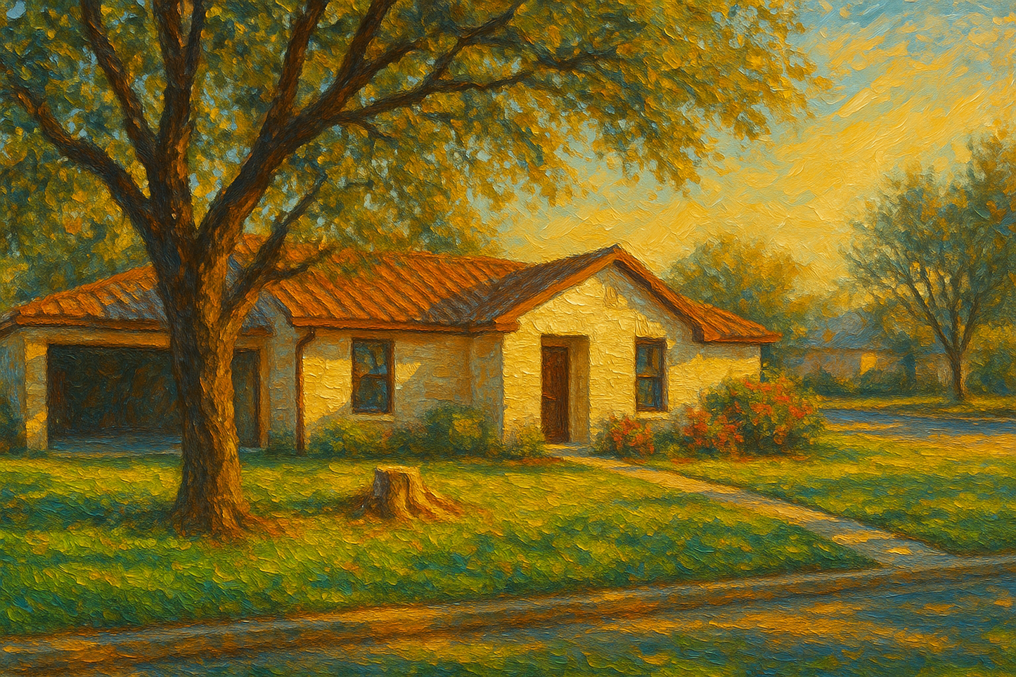 Oil painting of 1804 Stagecoach Rd, Brownwood, TX 76801