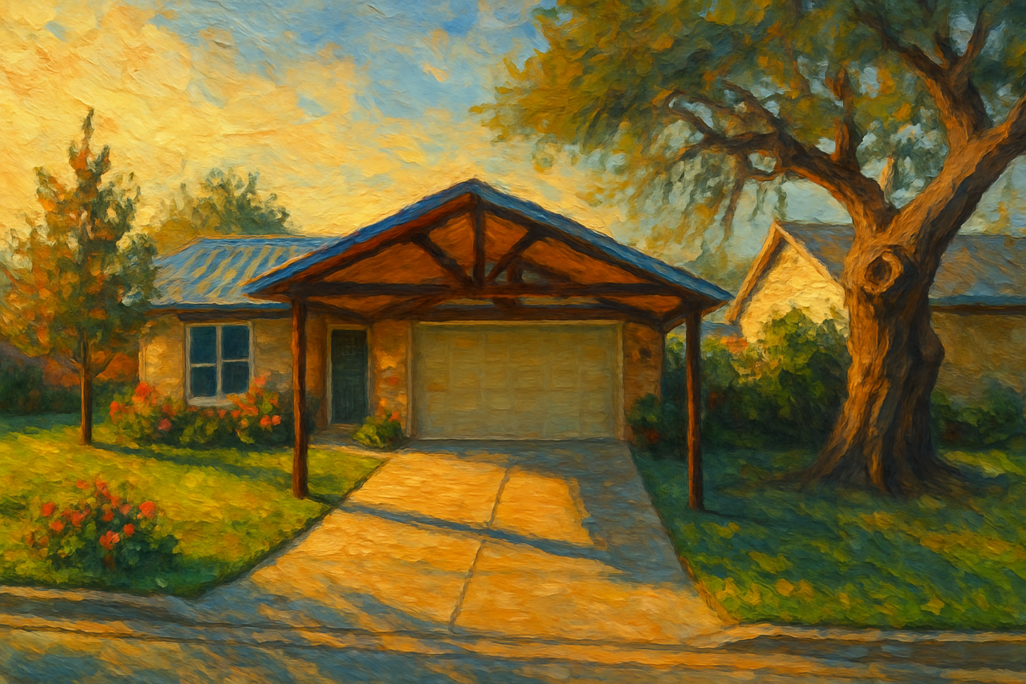 Oil painting of 1805 Sierra Dr, Brownwood, TX 76801