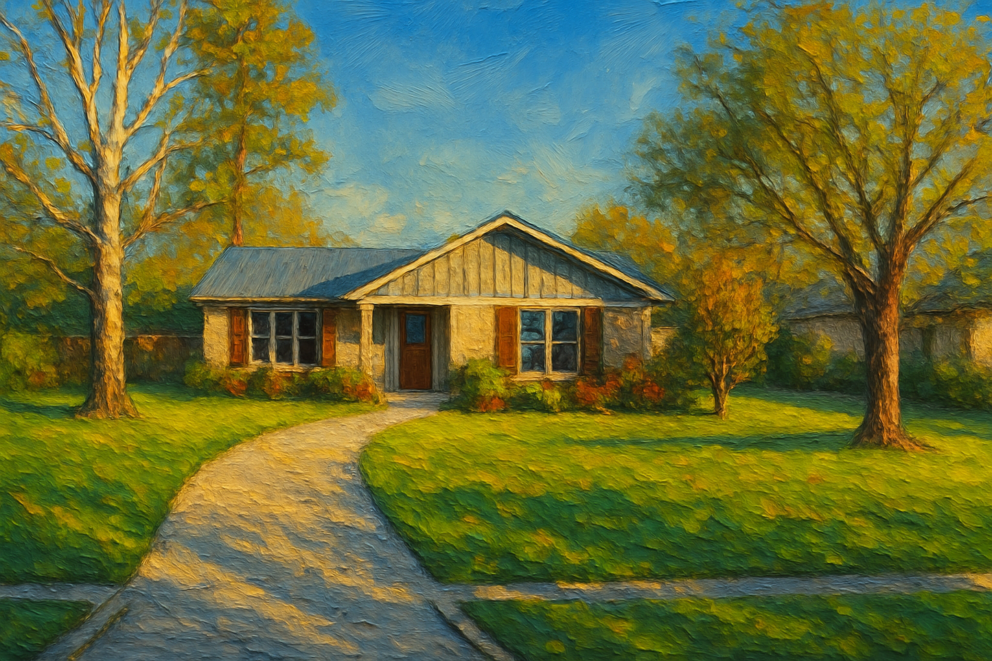 Oil painting of 1906 Calvert Rd, Brownwood, TX 76801