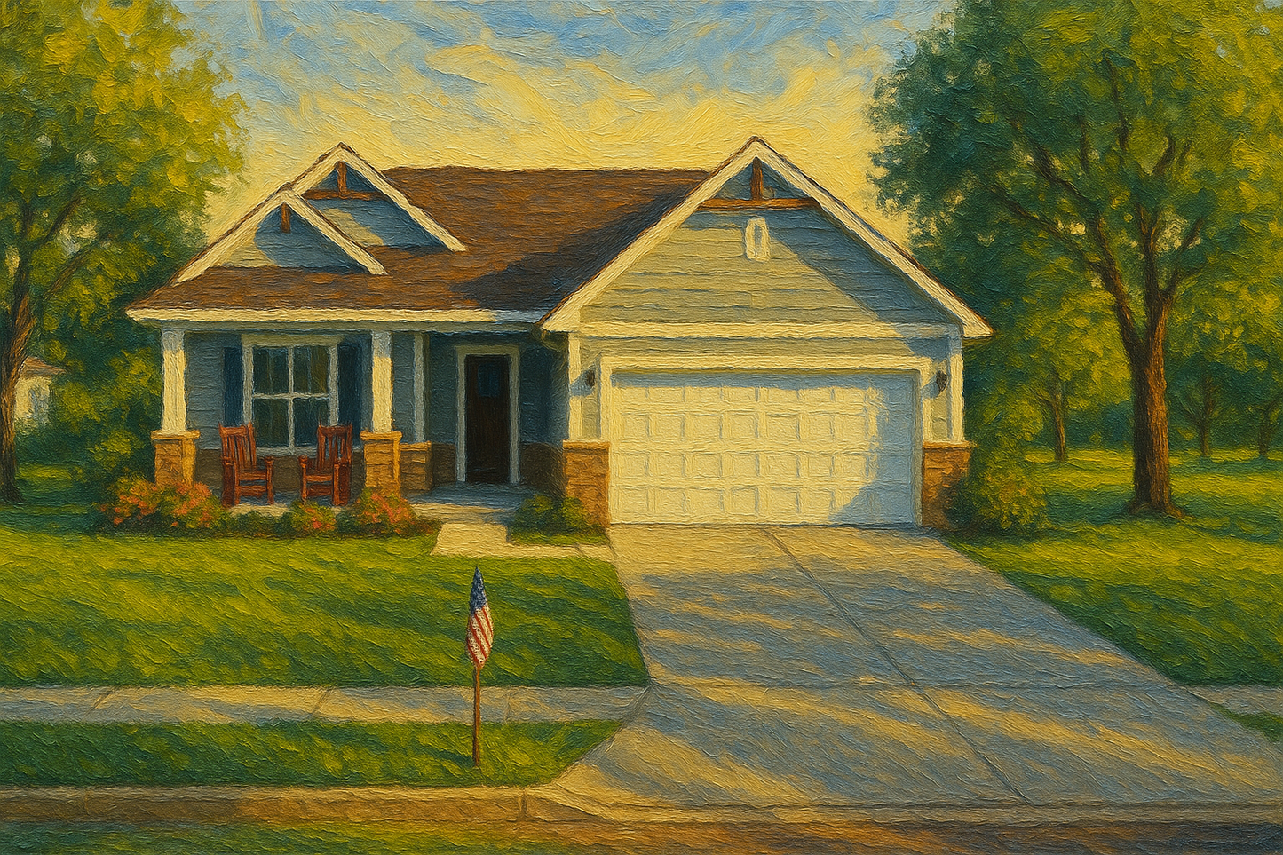 Oil painting of 1916 Duckhorn Dr, Brownwood, TX 76801