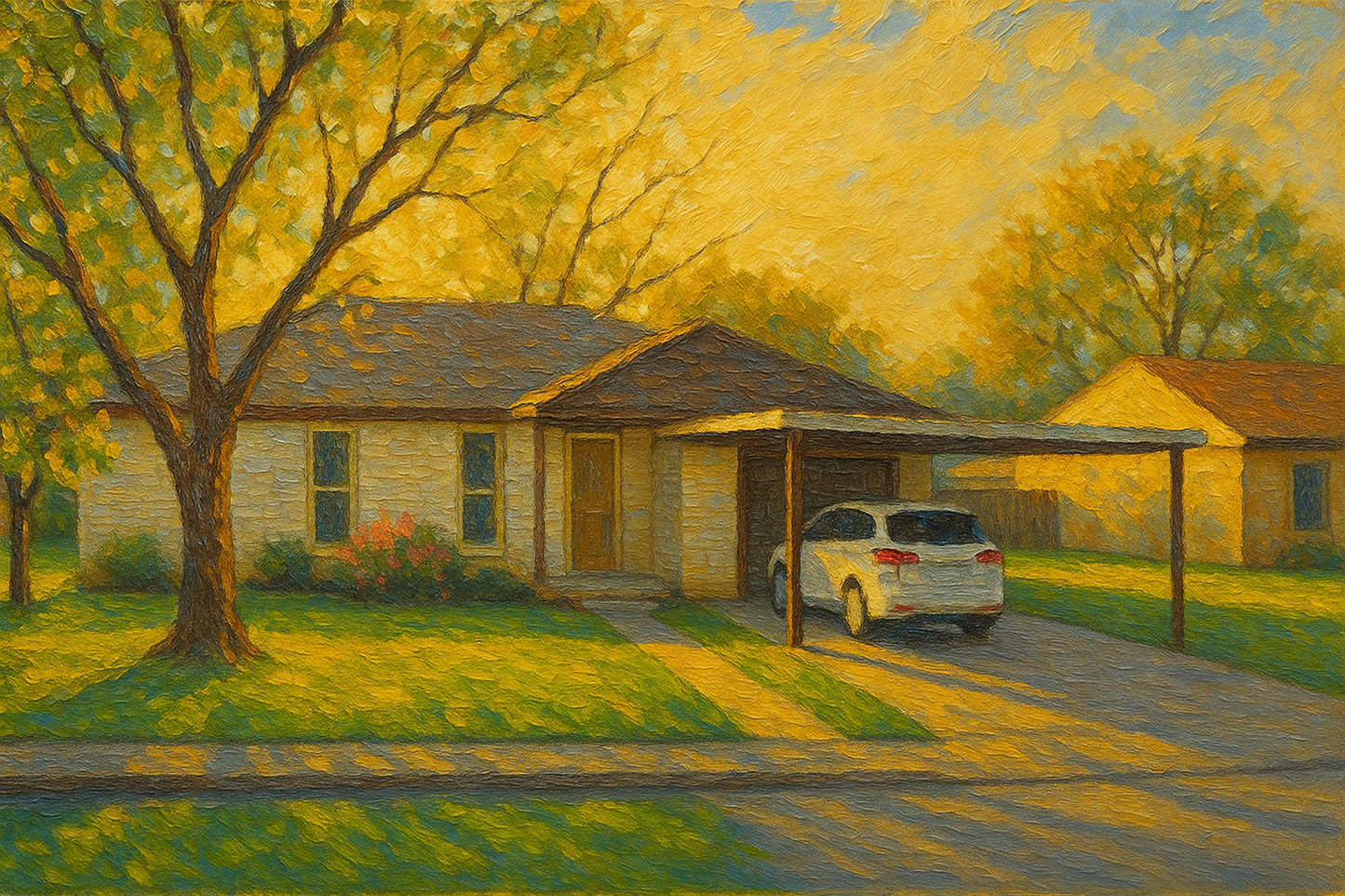 Oil painting of 2001 Sierra Dr, Brownwood, TX 76801