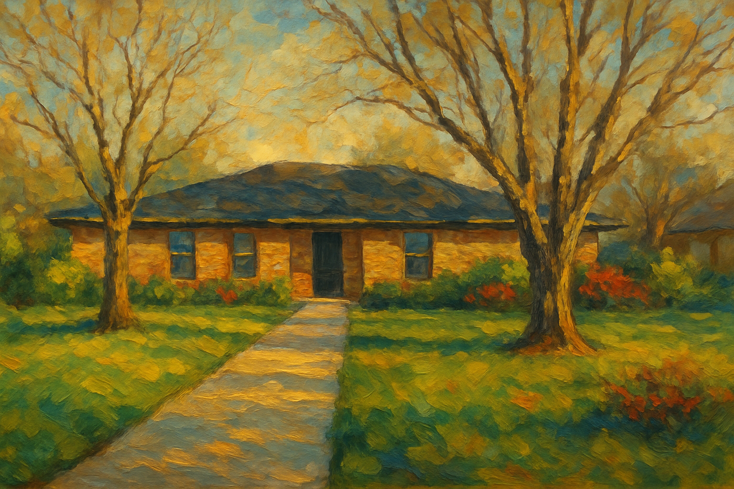Oil painting of 2002 Calvert Rd, Brownwood, TX 76801