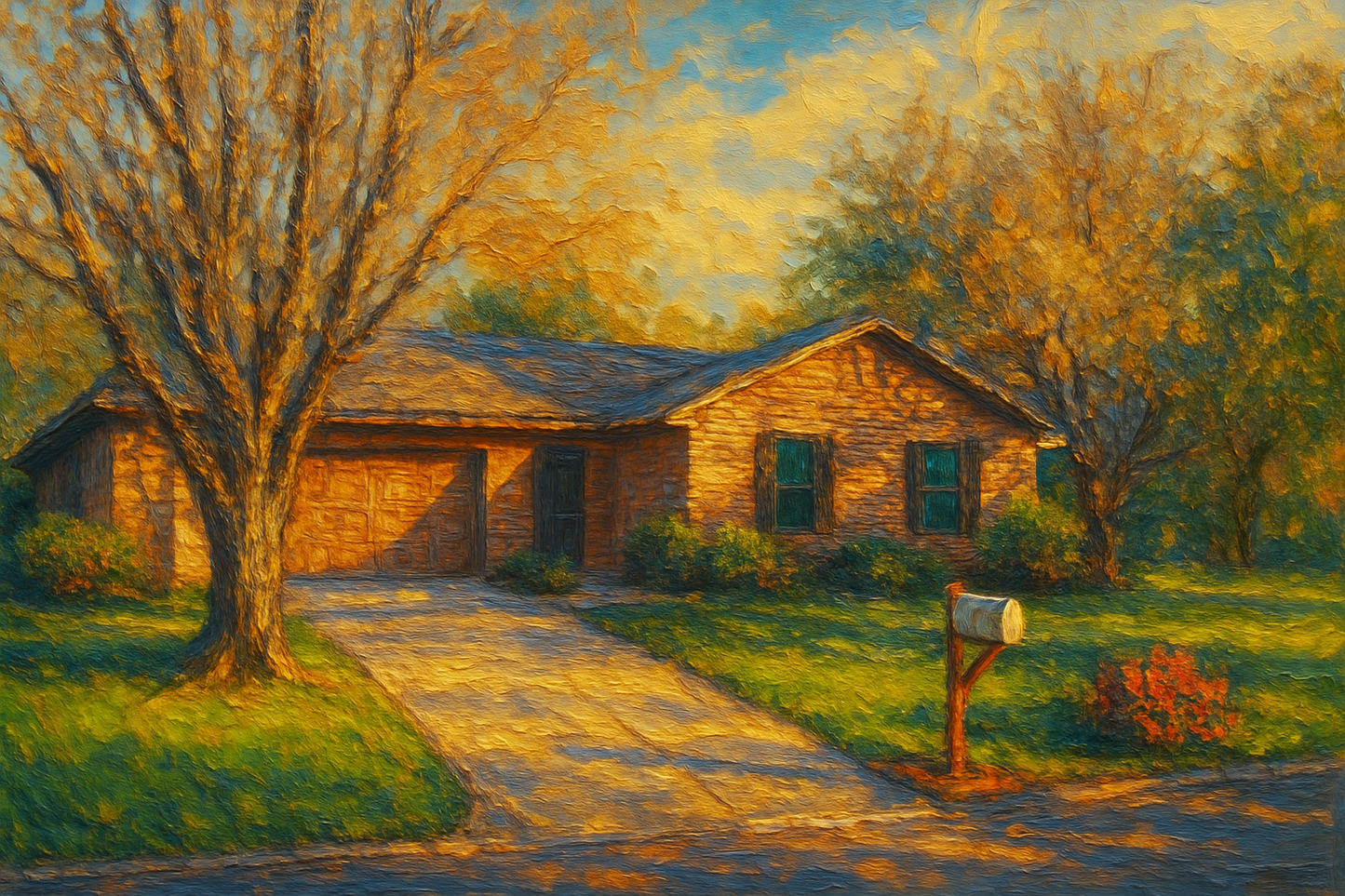Oil painting of 2004 Calvert Rd, Brownwood, TX 76801
