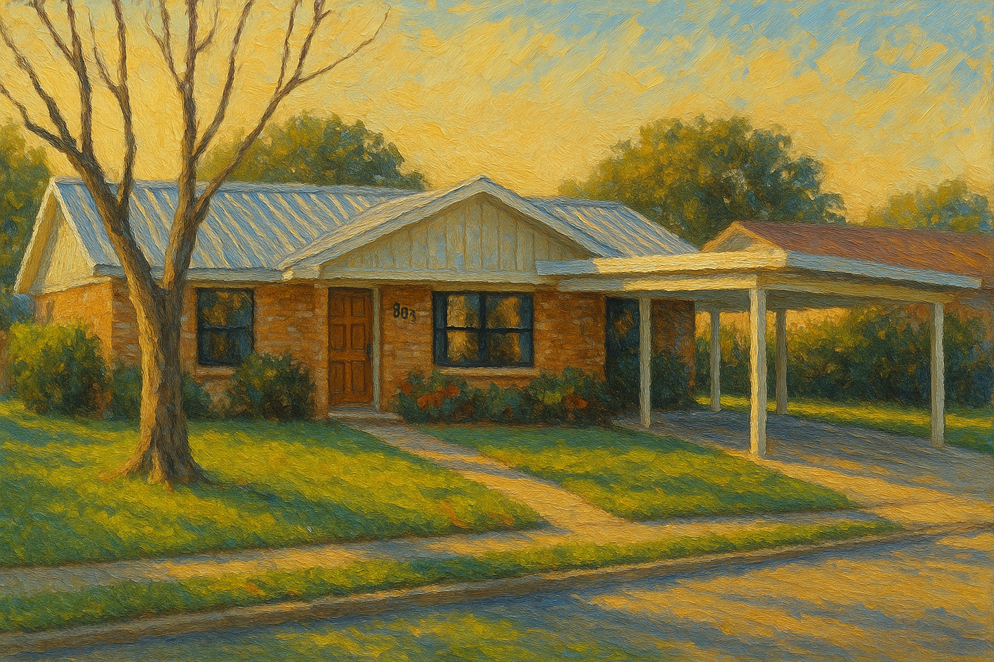 Oil painting of 2105 Sierra Dr, Brownwood, TX 76801