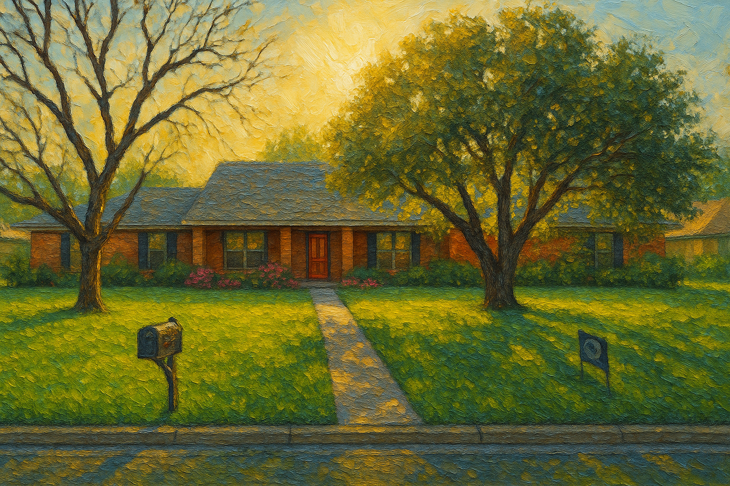 Oil painting of 2710 Good Shepherd Dr, Brownwood, TX 76801