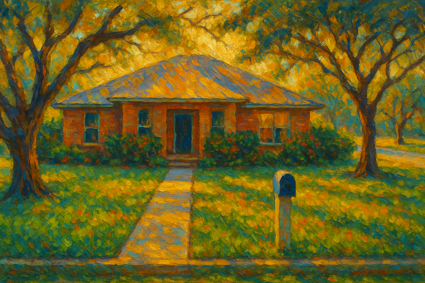 Oil painting of 2814 Good Shepherd Dr, Brownwood, TX 76801