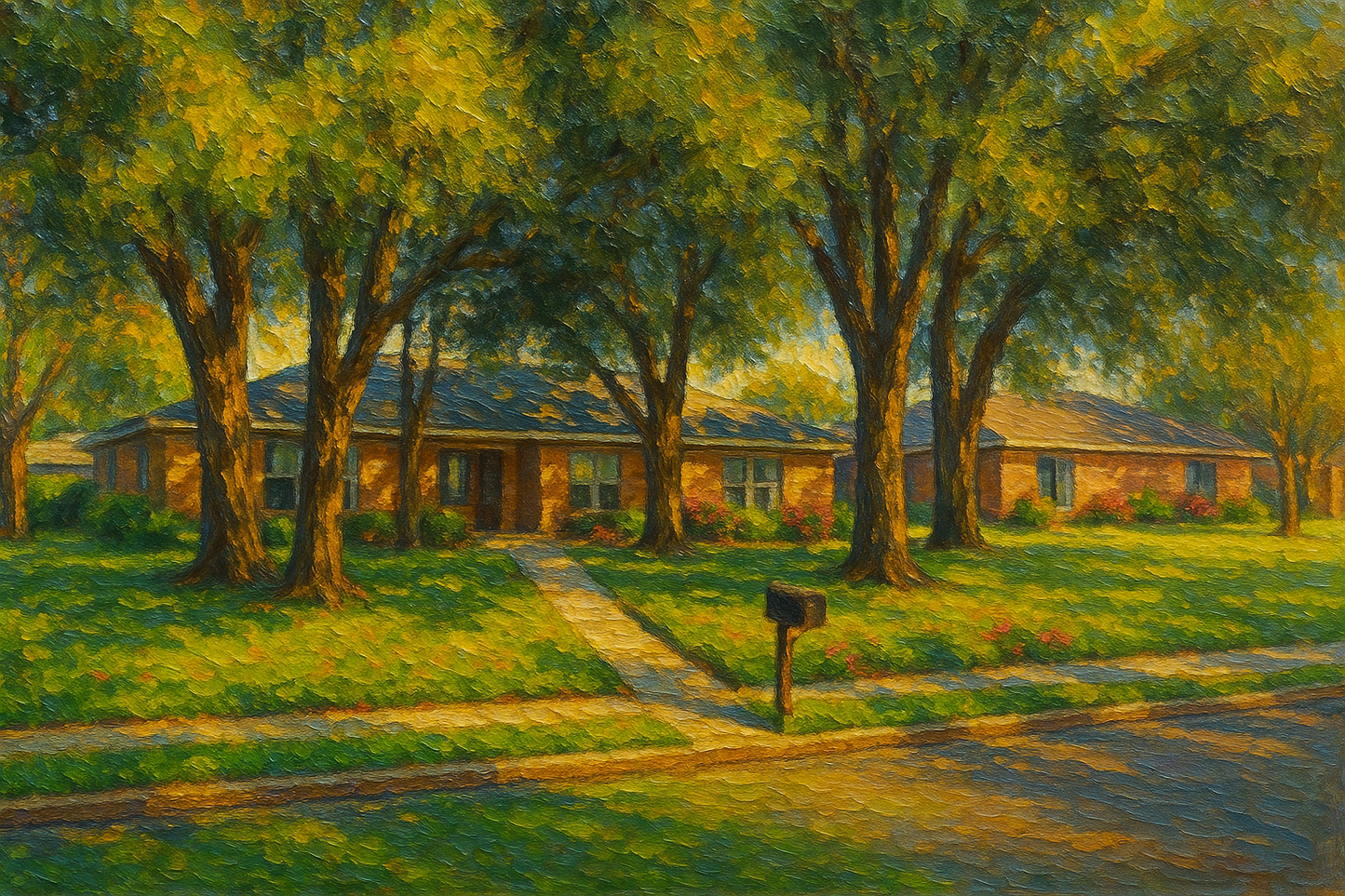 Oil painting of 2901 Good Shepherd Dr, Brownwood, TX 76801