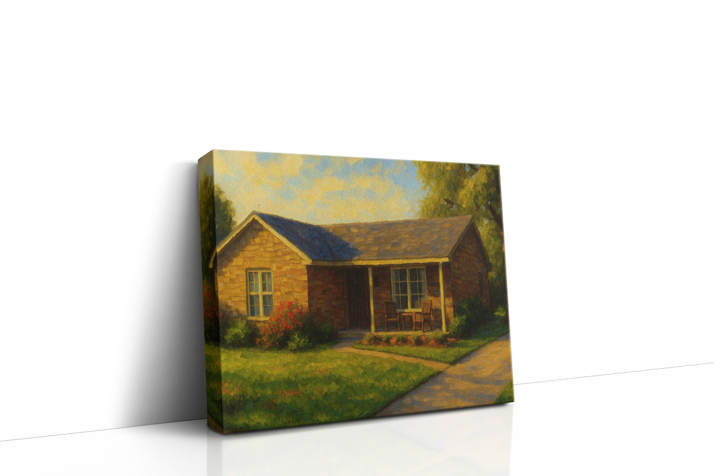 Mockup of 3402 Golding Rd, Brownwood, TX 76801 oil painting on canvas