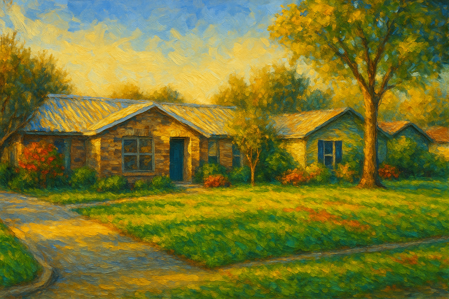 Oil painting of 3408 Golding Rd, Brownwood, TX 76801