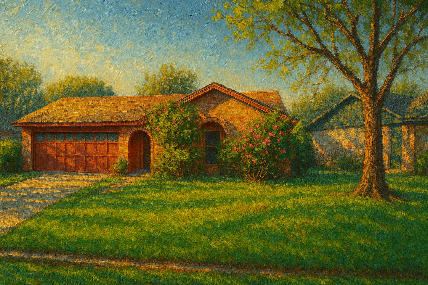 Oil painting of 3503 Surrey Ln, Brownwood, TX 76801