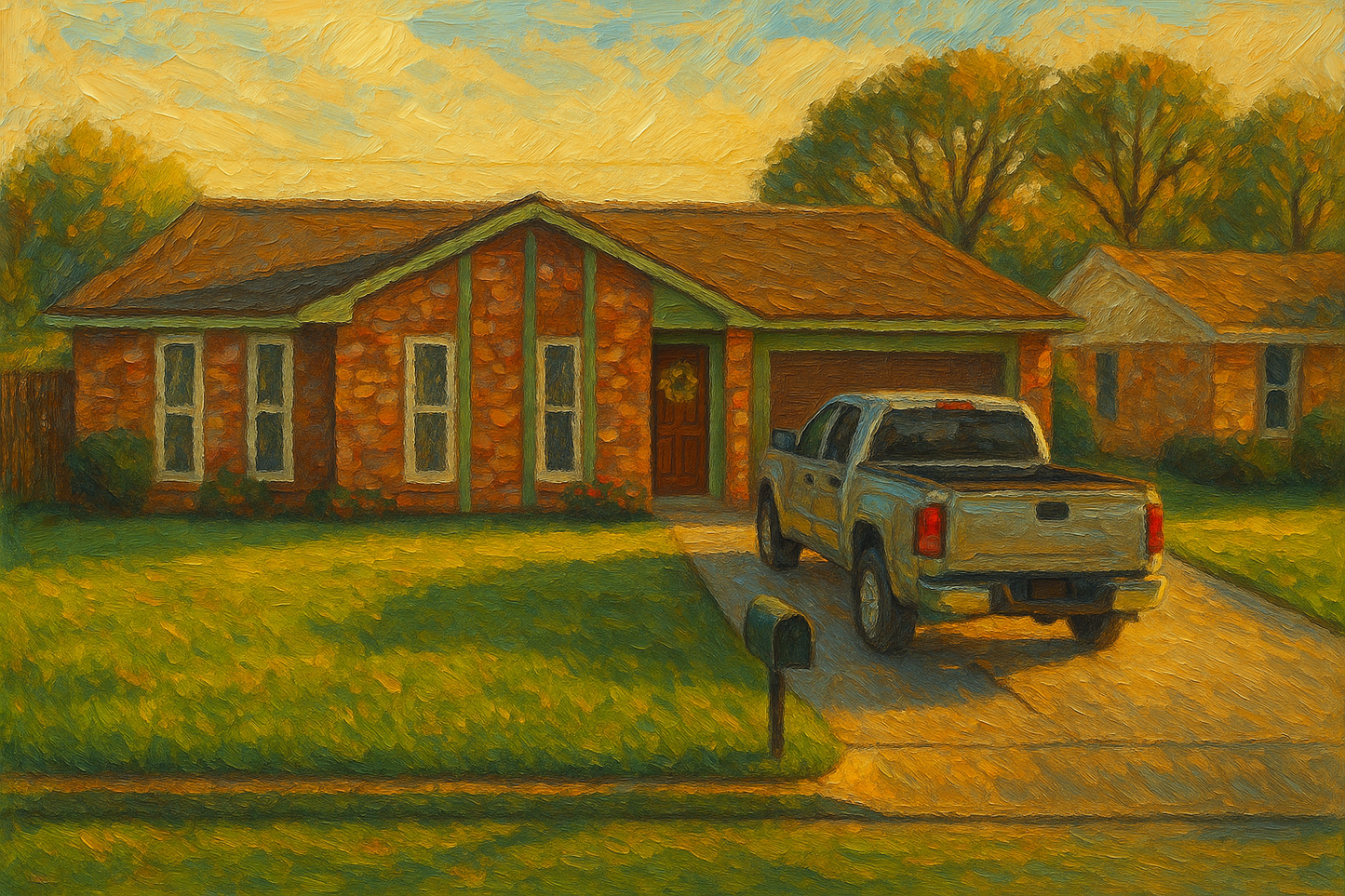 Oil painting of 3504 Arrowhead Dr, Brownwood, TX 76801