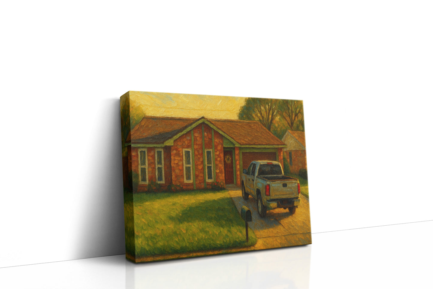 Mockup of 3504 Arrowhead Dr, Brownwood, TX 76801 oil painting on canvas