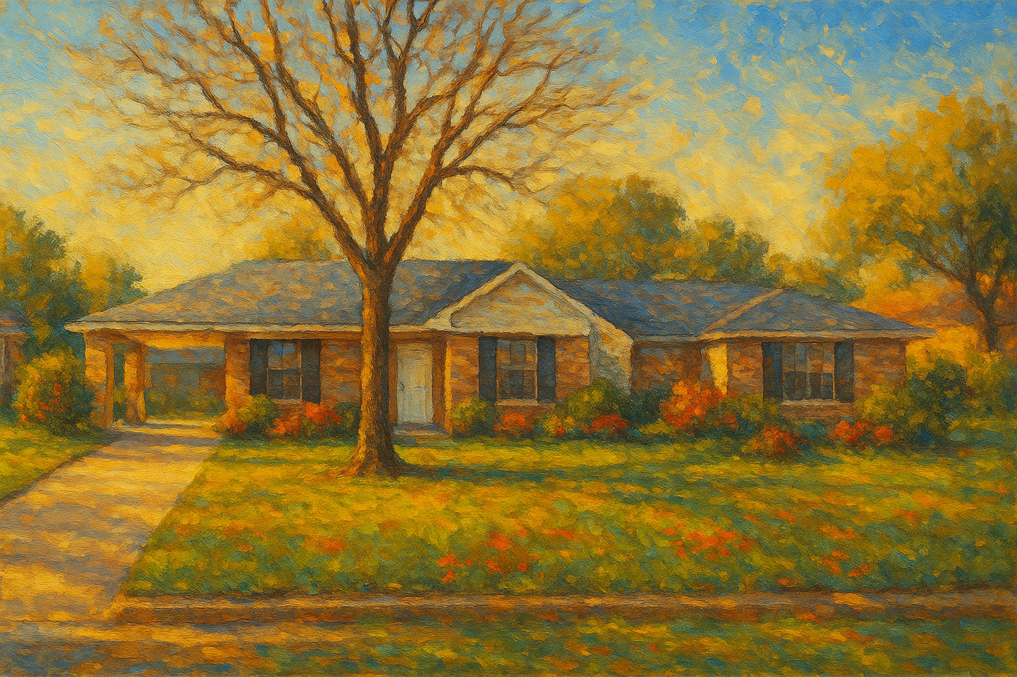 Oil painting of 3504 Golding Rd, Brownwood, TX 76801
