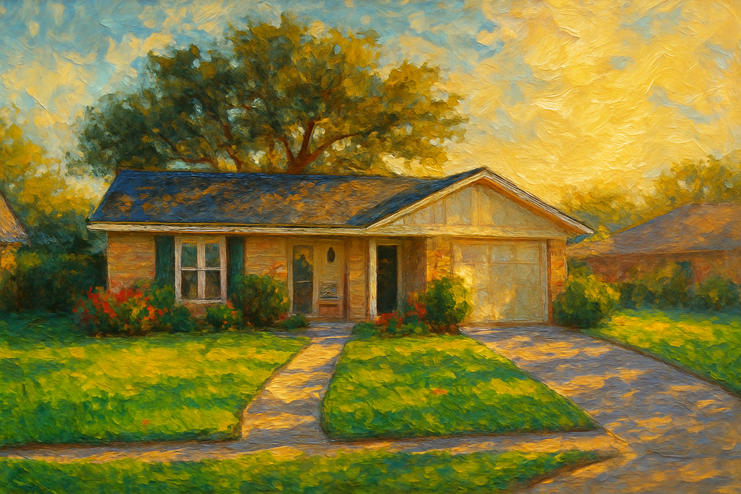 Oil painting of 3504 Surrey Ln, Brownwood, TX 76801