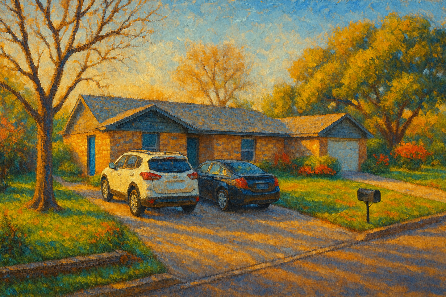 Oil painting of 3505 Surrey Ln, Brownwood, TX 76801