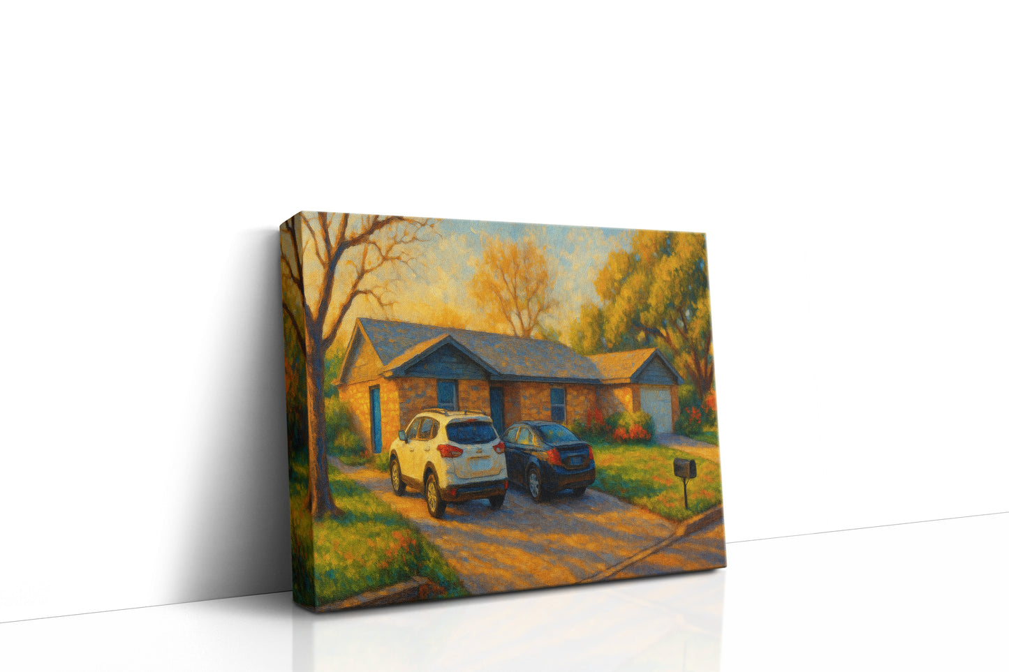 Mockup of 3505 Surrey Ln, Brownwood, TX 76801 oil painting on canvas