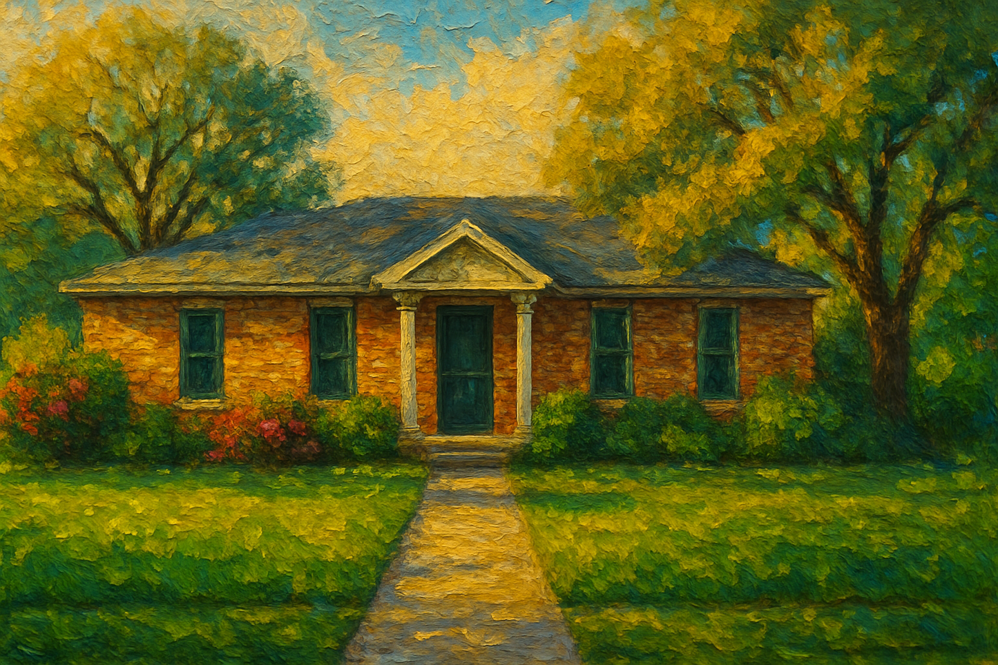 Oil painting of 3506 Golding Rd, Brownwood, TX 76801