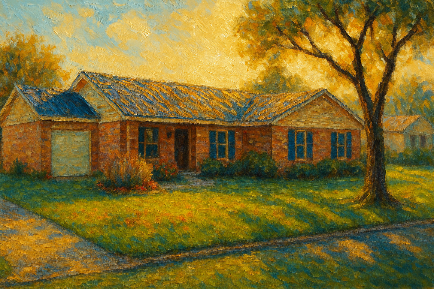 Oil painting of 3506 Surrey Ln, Brownwood, TX 76801