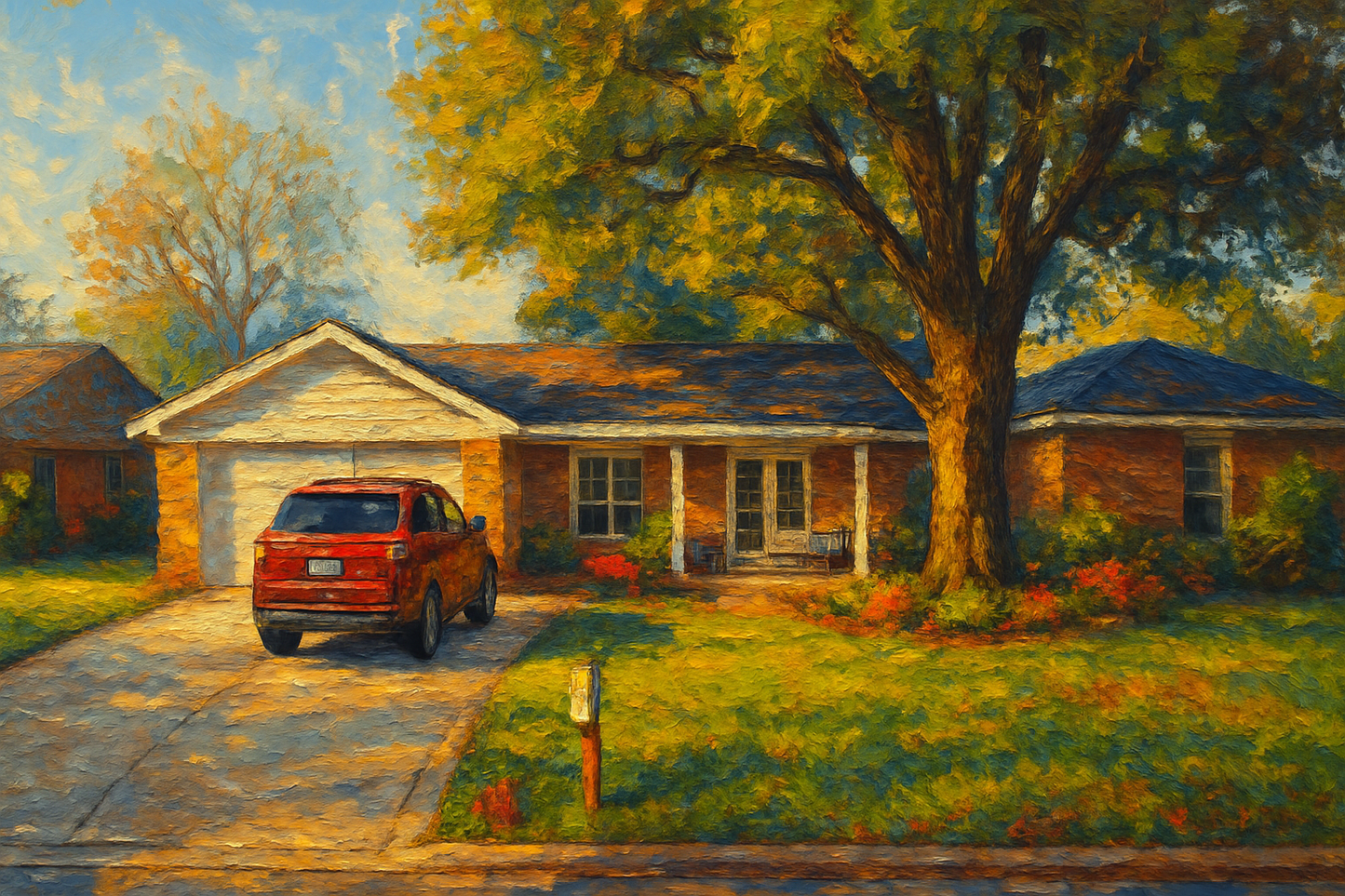 Oil painting of 3507 Surrey Ln, Brownwood, TX 76801