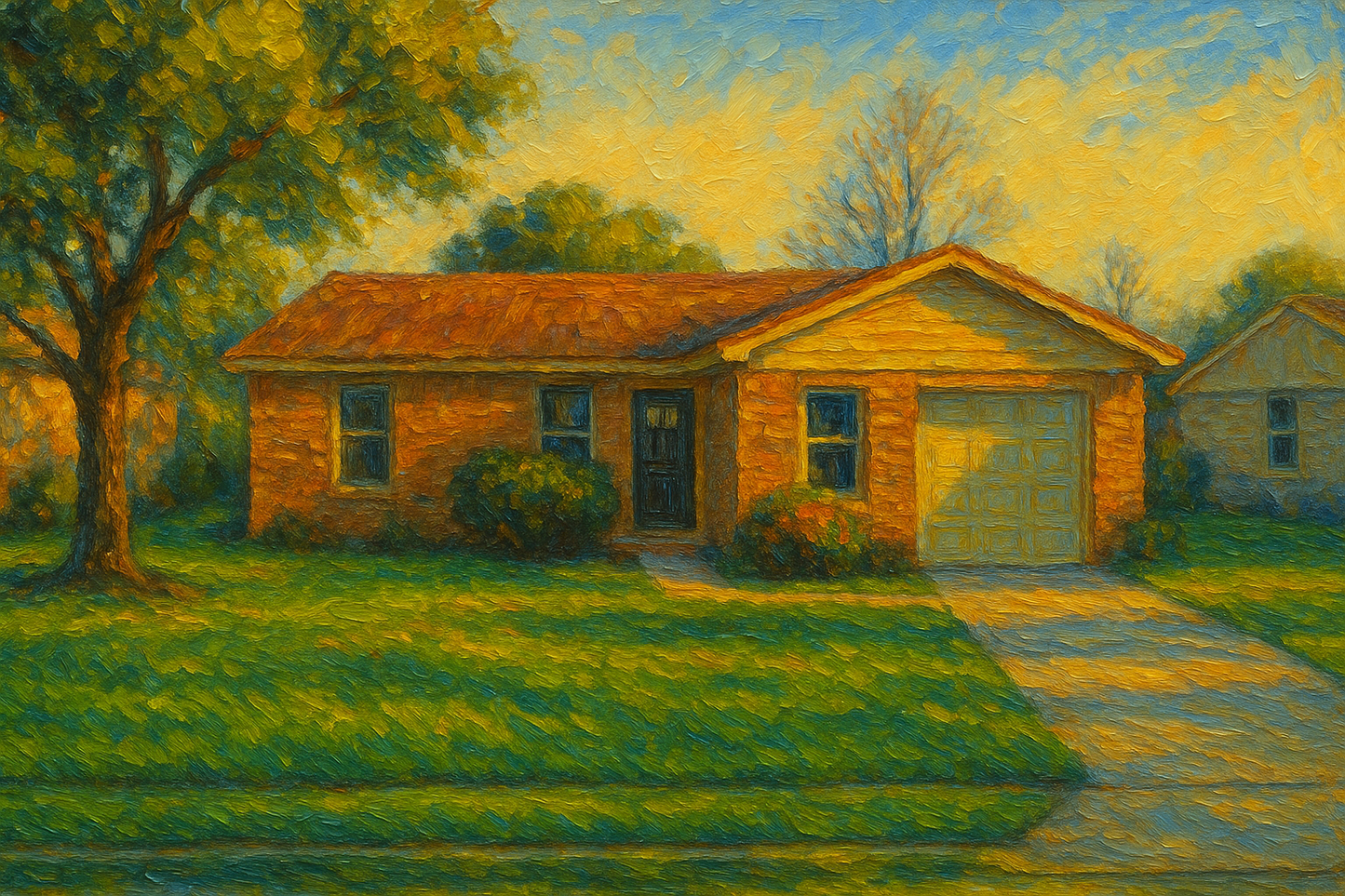 Oil painting of 3508 Arrowhead Dr, Brownwood, TX 76801