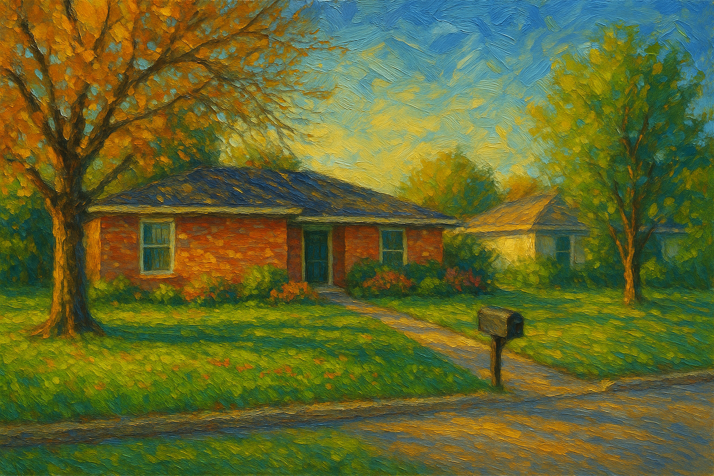 Oil painting of 3509 Surrey Ln, Brownwood, TX 76801