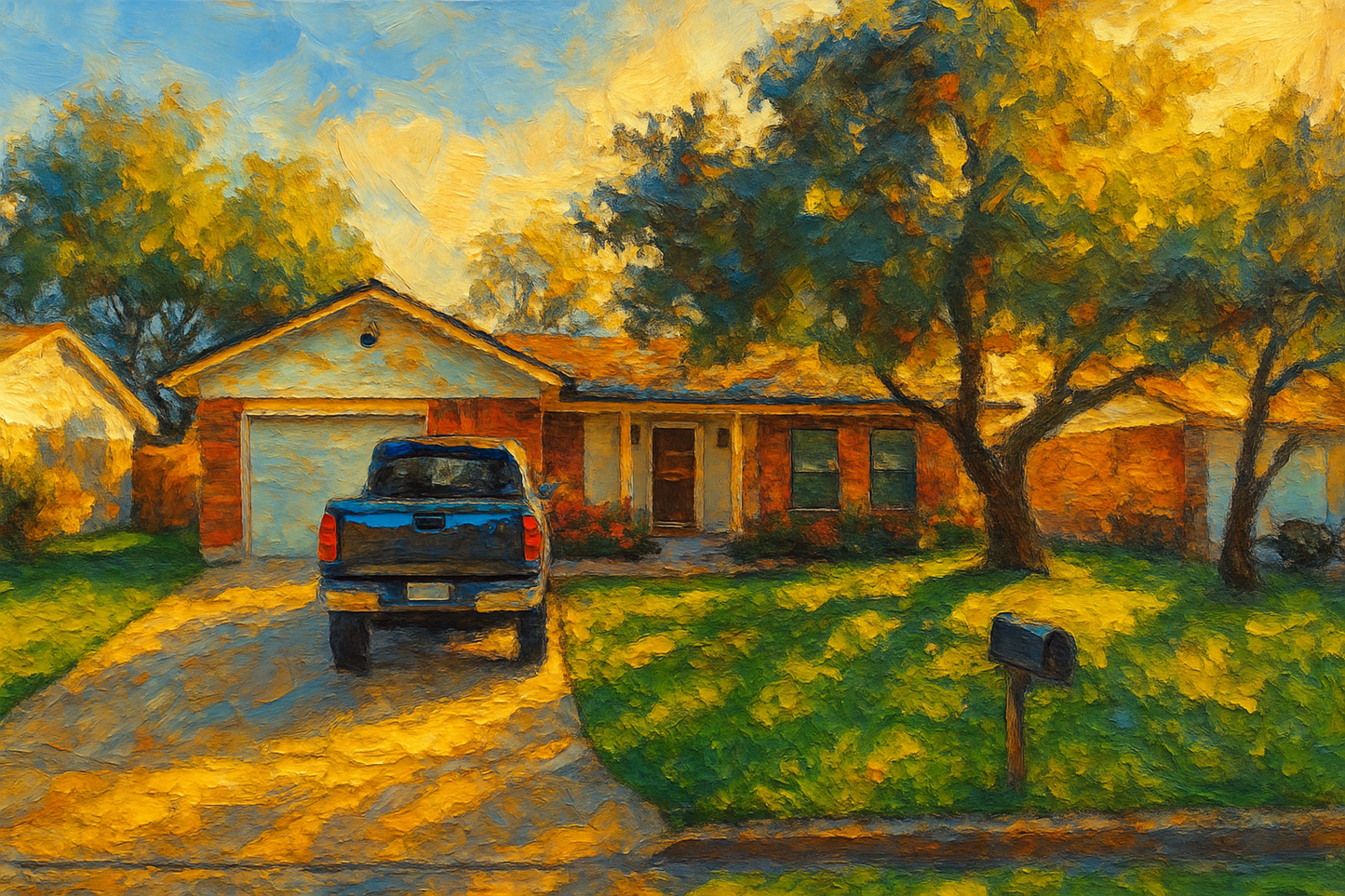 Oil painting of 3512 Arrowhead Dr, Brownwood, TX 76801