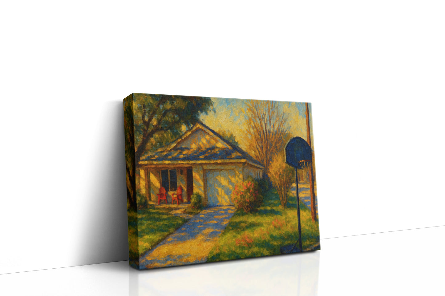Mockup of 3513 Surrey Ln, Brownwood, TX 76801 oil painting on canvas