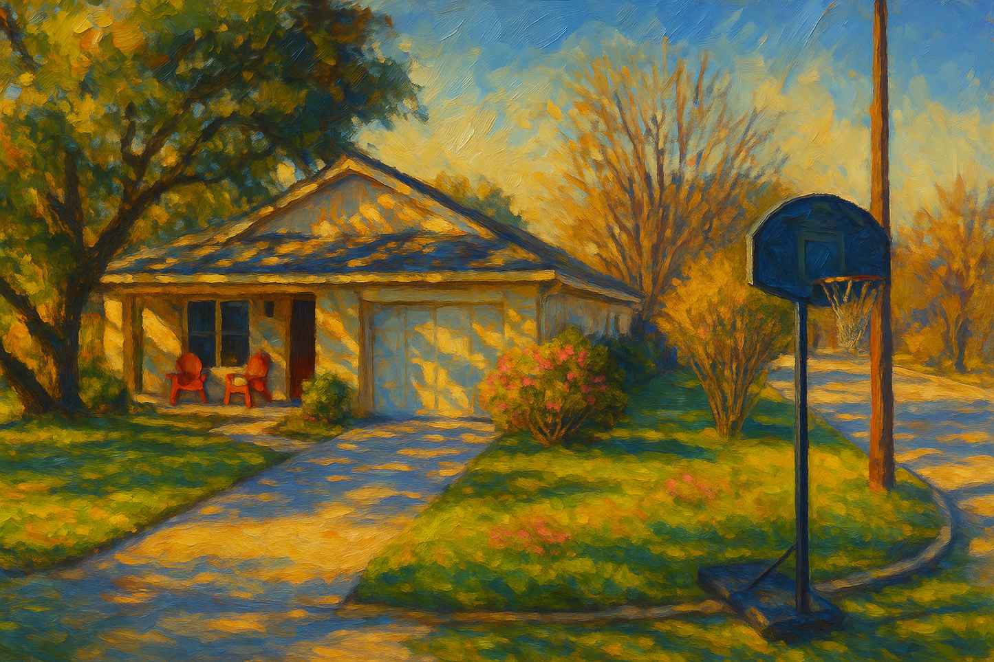 Oil painting of 3513 Surrey Ln, Brownwood, TX 76801
