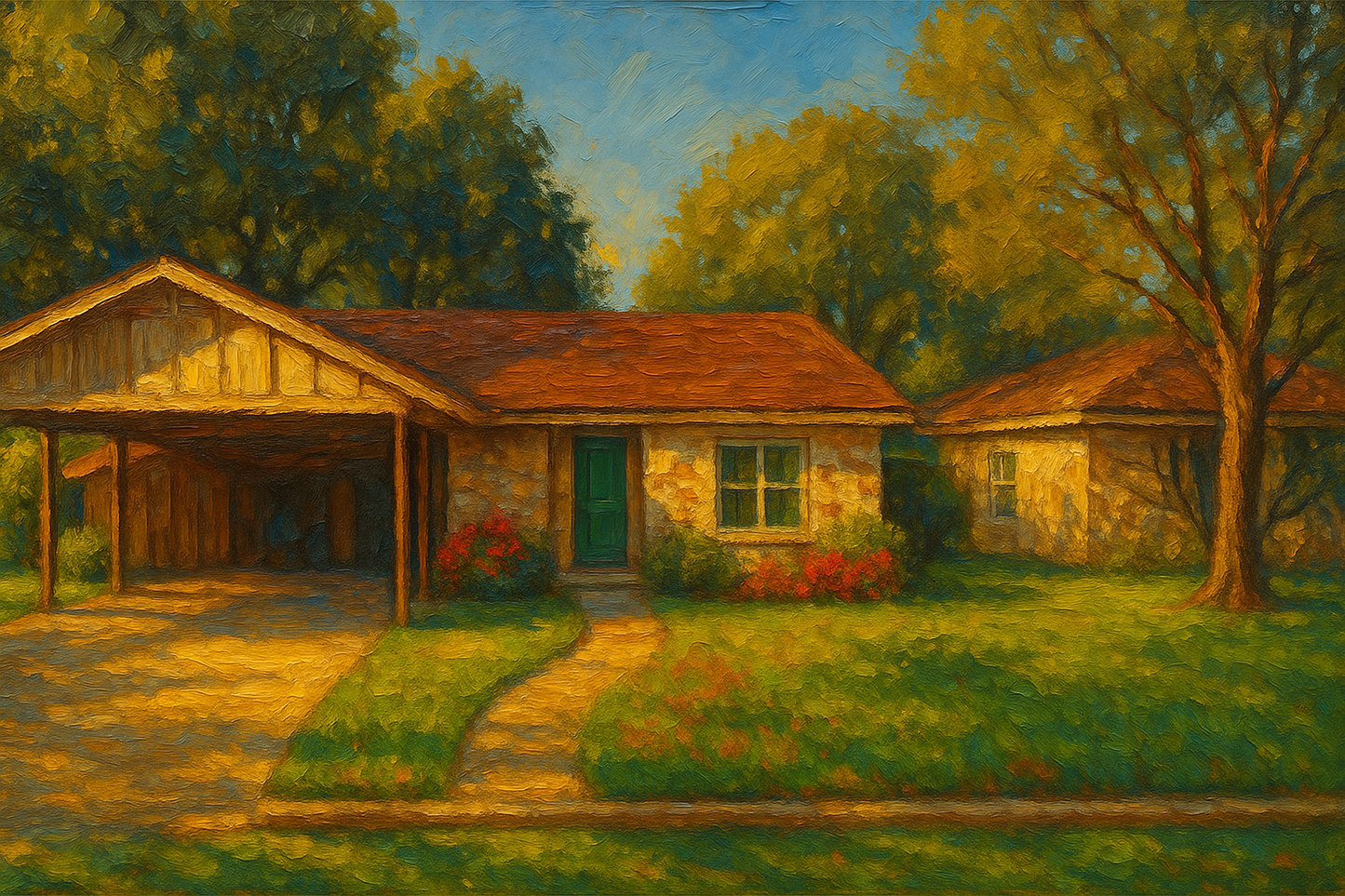 Oil painting of 3603 Surrey Ln, Brownwood, TX 76801