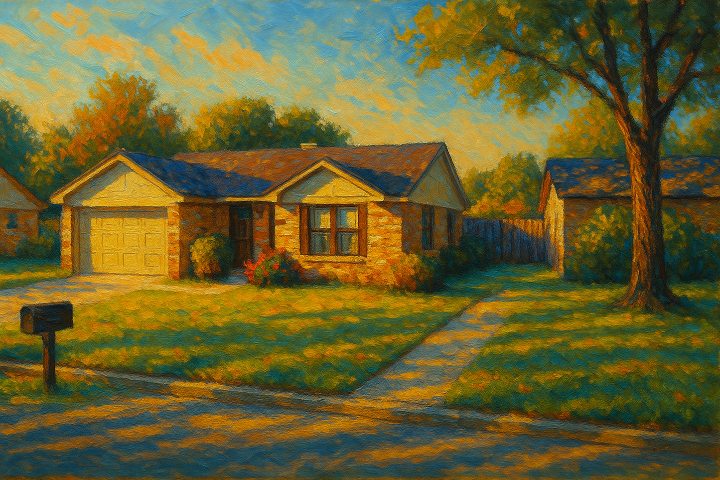 Oil painting of 3607 Arrowhead Dr, Brownwood, TX 76801