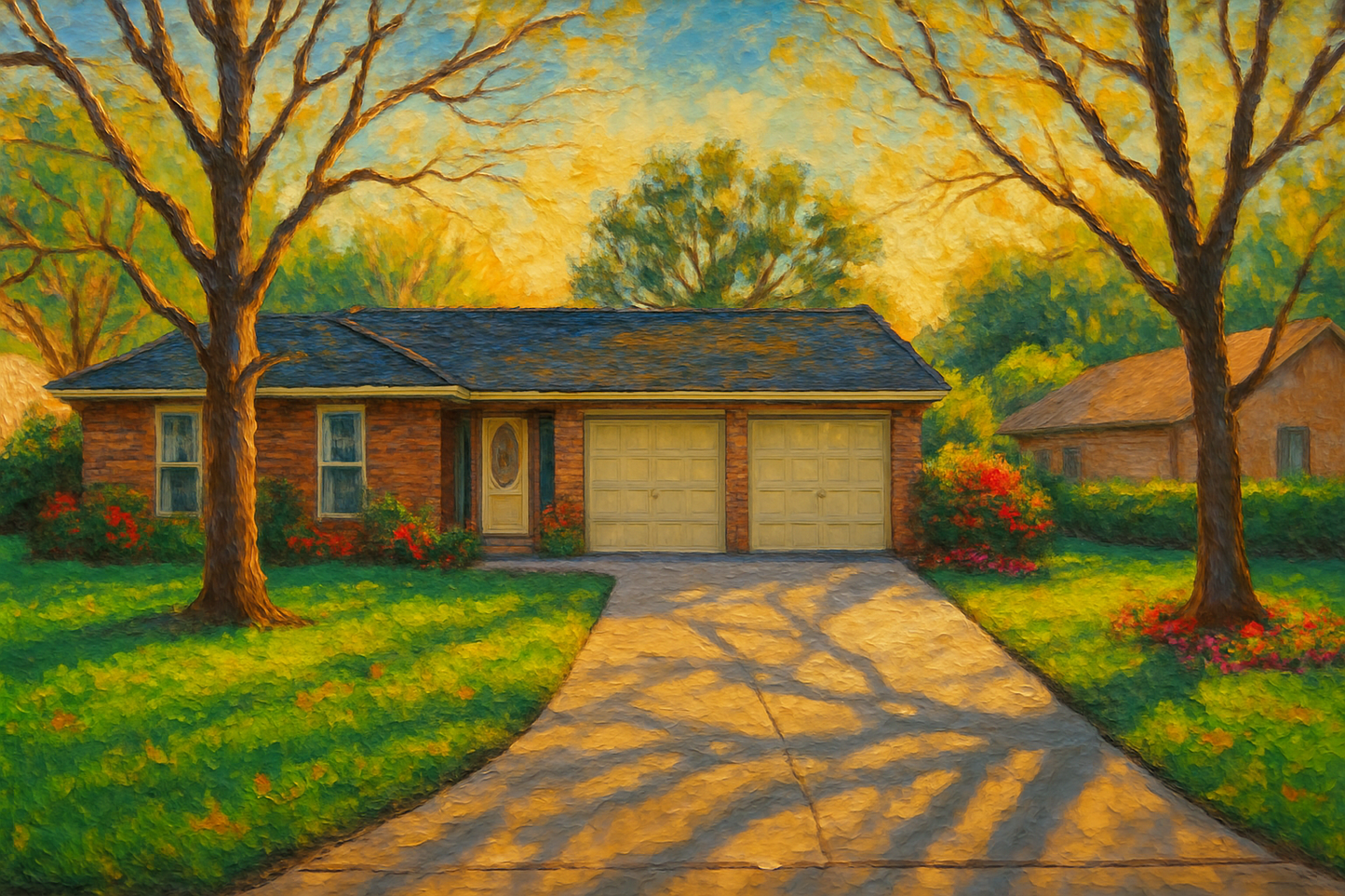 Oil painting of 3608 Arrowhead Dr, Brownwood, TX 76801