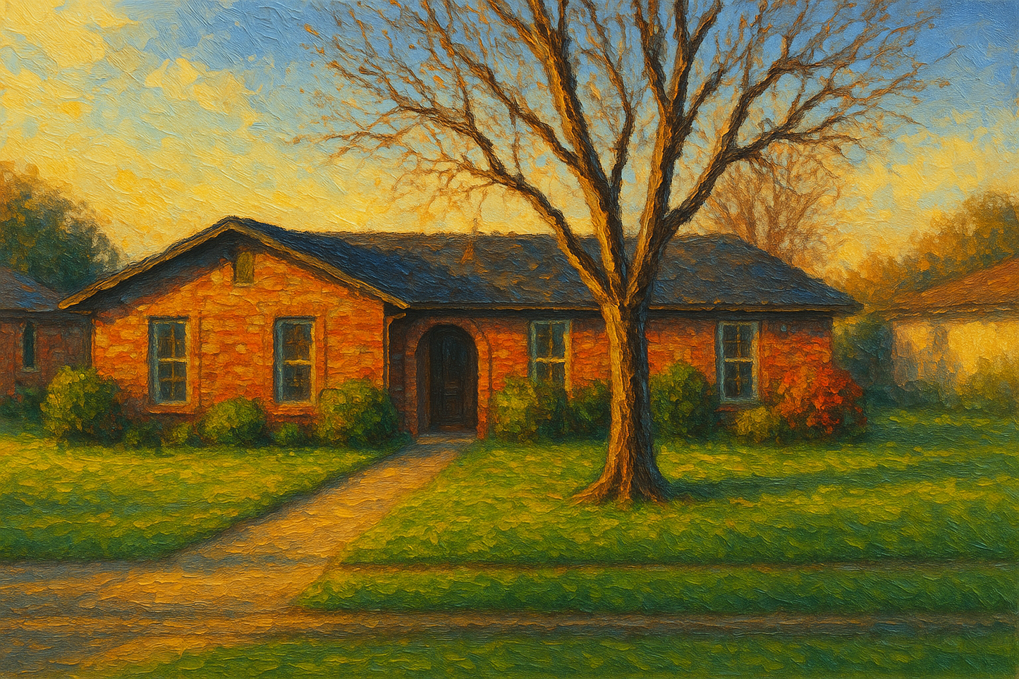 Oil painting of 3609 Arrowhead Dr, Brownwood, TX 76801
