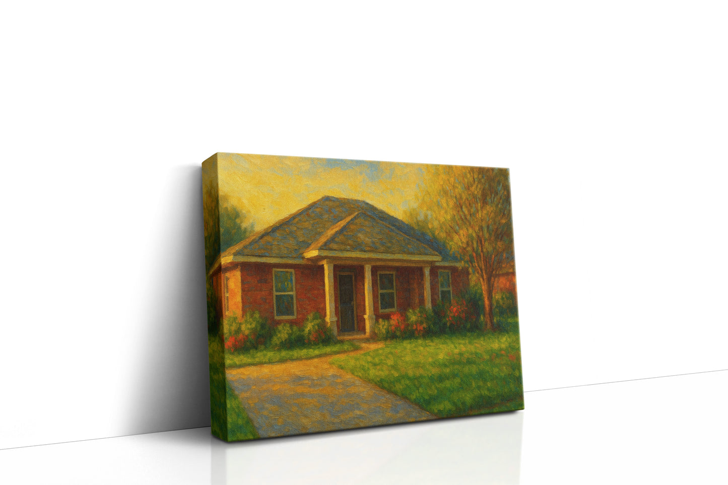 Mockup of 3609 Wagon Wheel Ln, Brownwood, TX 76801 oil painting on canvas