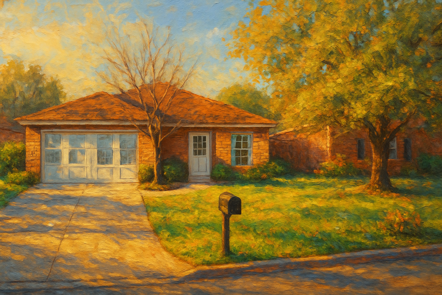 Oil painting of 3611 Surrey Ln, Brownwood, TX 76801