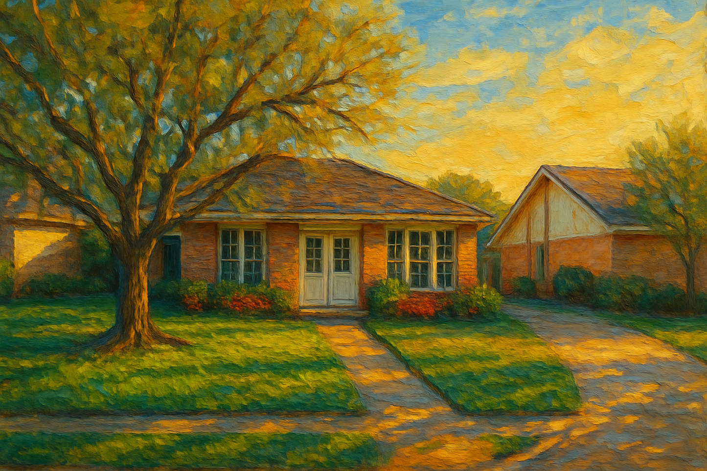 Oil painting of 3612 Surrey Ln, Brownwood, TX 76801