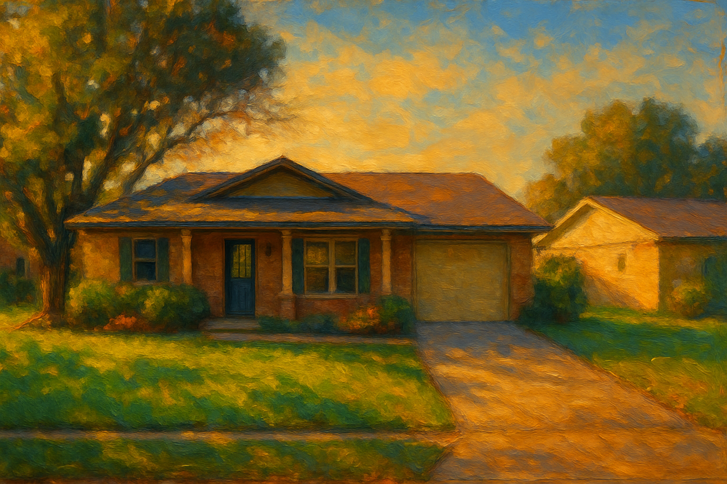 Oil painting of 4003 9th St, Brownwood, TX 76801