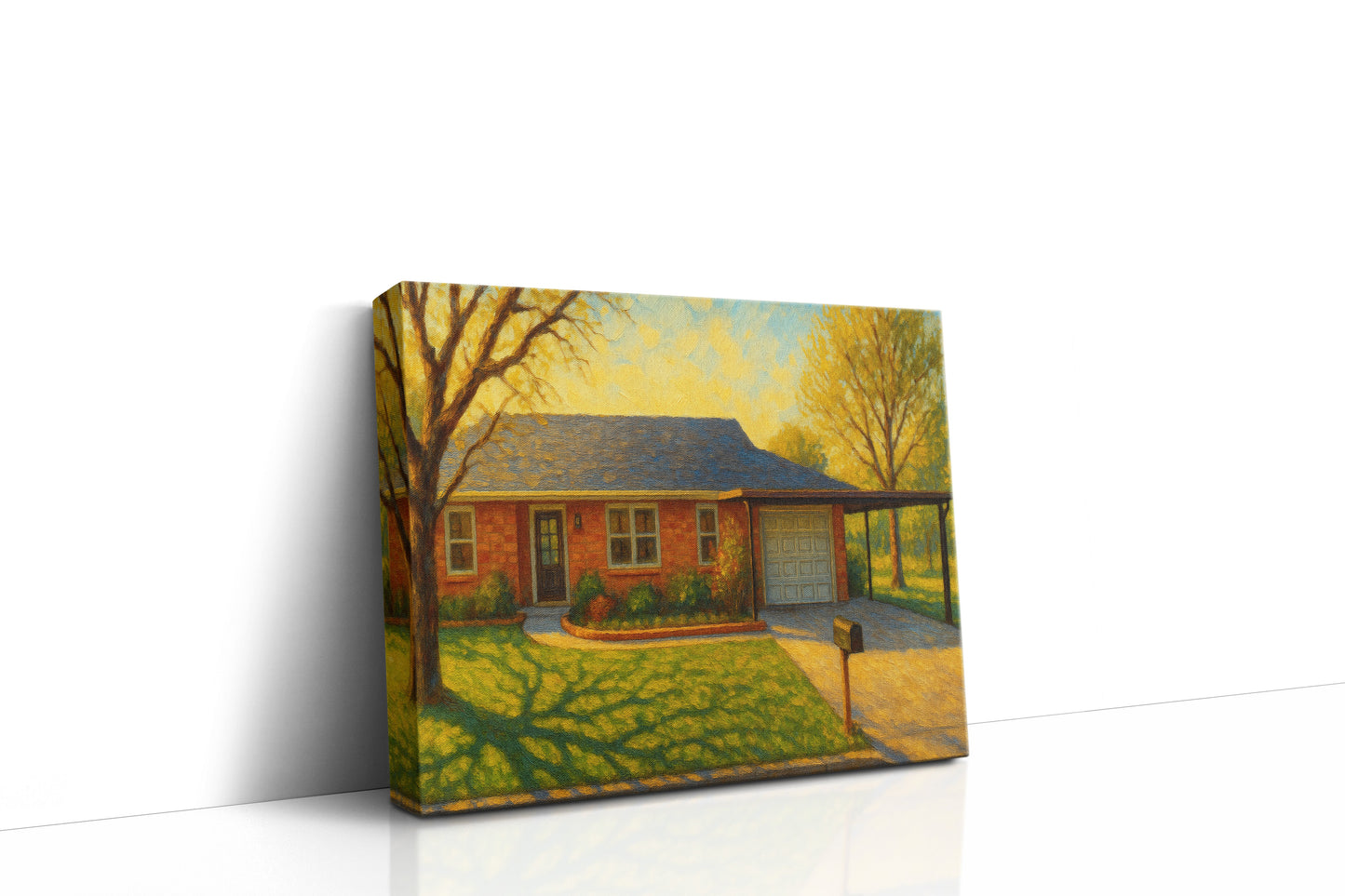 Mockup of 4101 River Oaks Dr, Brownwood, TX 76801 oil painting on canvas